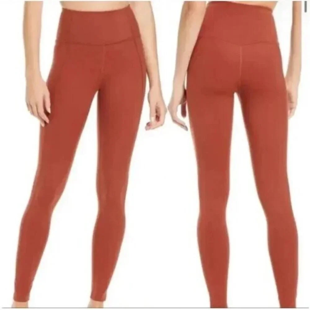 Girlfriend Collective Burnt Orange High Rise Leggings